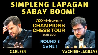 SMOOTH LANG! BIGLANG SABOG! Champion Chess Tour Finals 2021 Carlsen vs Vachier-Lagrave Round 3 Game1