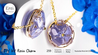 【UV レジン】 桜の花ペンダントを作りました。UV Resin - DIY Cherry Blossom Pendant (*^▽^*)♪