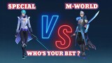 SPECIAL SKIN VS M-WORLD LING SKIN !