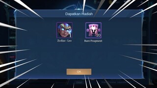 HANYA LOGIN ! CARA MENDAPATKAN SKIN ZODIAC BADANG & RARE FRAGMENT GRATIS | MOBILE LEGENDS BANG BANG