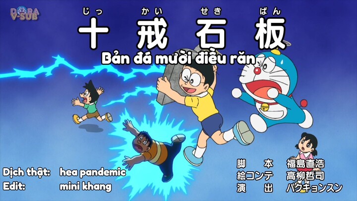 Doraemon Tập 826 [vietsub]       Bản Đá Mười Điều Răn + Tính Cách Của Bạn Thay Đổi Theo Hình Dán