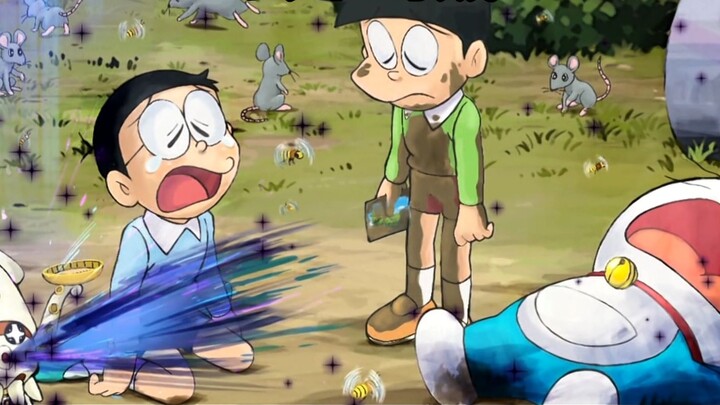 Doraemon: Suneo suffered a mental breakdown due to being tortured by the squid, and Nobita also suff