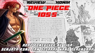 SHANKS PAMER HAKI,RYOKUGYU ANGKAT TANGAN!! ROAD PONEGLYPH KE TIGA?! - REVIEW KOMIK ONE PIECE 1055