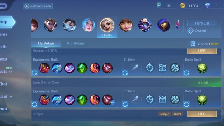 HARITH GAMEPLAY AND BUILD