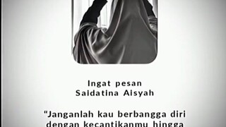 Pesan Saidatina Aisyah