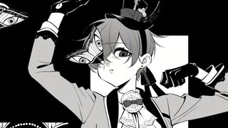 [ Black Butler ] Collection of black and white illustrations that are mostly in outlines