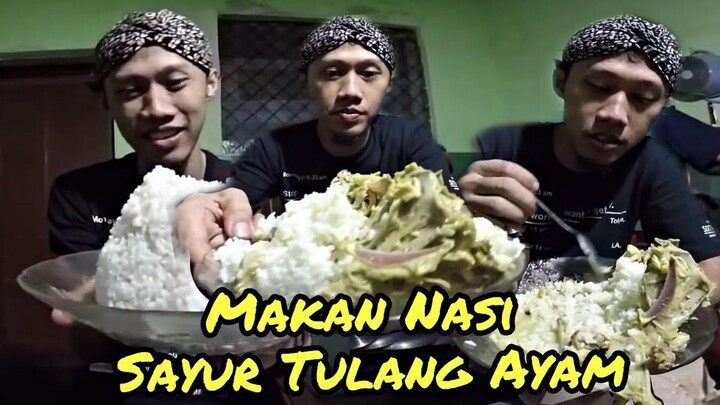 Raja Badok kelas pemula! Mukbang nasi gule ayam porsi buto!!