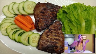 Grilled Tuna + Vegetable Salad #mukbang #gracevlog