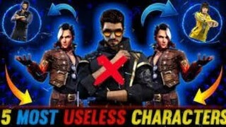 useless characters in free fire