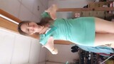 Milf beauty takes selfie and dances at home