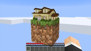 Minecraft but you can build a house on 1 block...