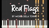 Red Flags by Moira dela Torre (UNRELEASED SONG) synthesia piano tutorial + sheet music