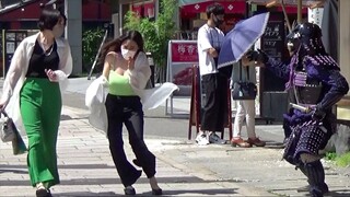 サムライマネキンドッキリ 京都　嵐山/Samurai Mannequin Prank in Japan