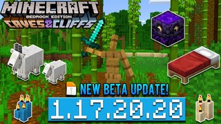 MINECRAFT PE VERSI 1.17.20.20 NEW UPDATE! | BED BOOM TOGGLE +  GAMERULE RESPAWN & JAVA PARITY!