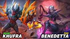 NOOB KHUFRA vs PRO BENEDETTA 🔥