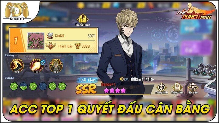 One Punch Man: The Strongest VNG: REVIEW ACC TOP 1 QUYẾT ĐẤU CÂN BẰNG ALL SERVER TẤT TAY GENOS V2