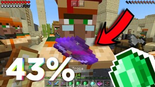 Minecraft PE - Como ficar full esmeralda? | Gameplay Survival 43%