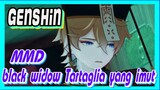 [Genshin, MMD] black widow, Tartaglia yang imut