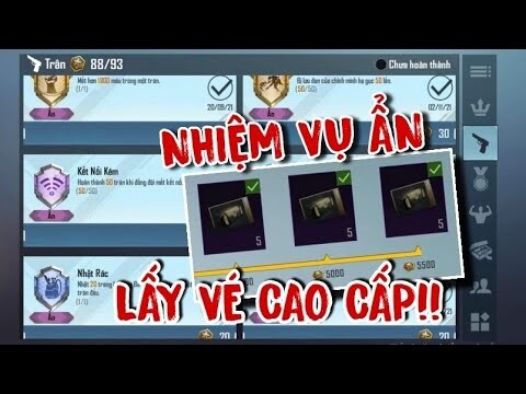 Hướng Dẫn Làm 7 Nhiệm Vụ Thành Tích ẨN Có Vé Cao Cấp & Vé Cổ Điển | PUBG MOBILE