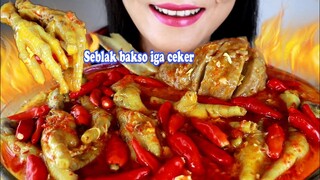 ASMR SEBLAK BAKSO IGA CEKER | INDONESIAN FOOD | ASMR MUKBANG INDONESIA