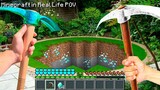 Minecraft in Real Life GIANT HOLE Realistic Minecraft Texture Pack