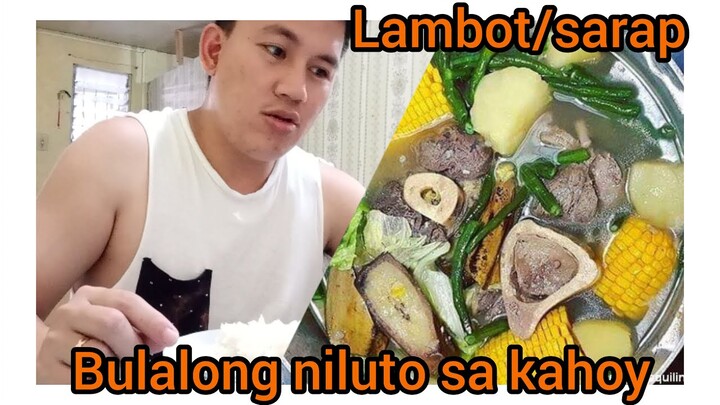 EATING BULALO walang edit edit😂 kainan na PART 2 NILUTONG BULALO sa kahoy