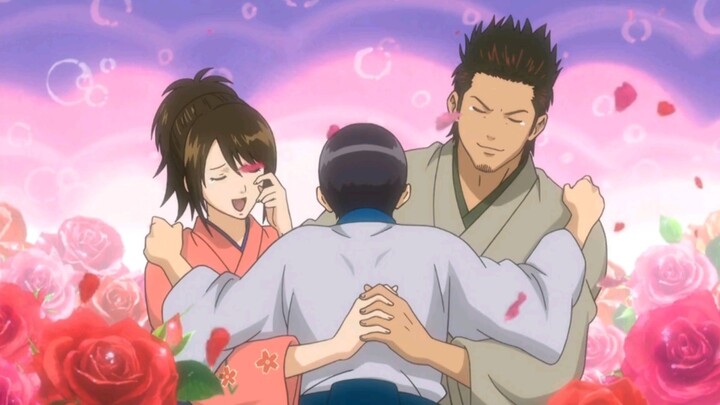 A Miao dan Xun menjadi suami-istri dan sedang mengandung seorang anak # Gintama # Gintama Adegan ter