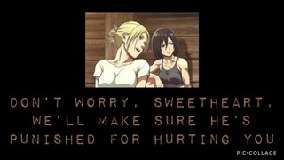 Insult and Injury | ASMR | Yandere Mikasa Ackerman & Annie Leonhart x Listener Part III