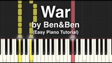 War by Ben&Ben Easy Synthesia Piano Tutorial with sheet music