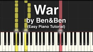 War by Ben&Ben Easy Synthesia Piano Tutorial with sheet music