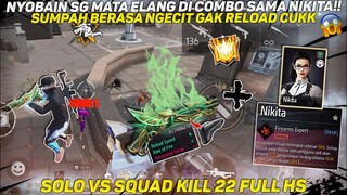 BERASA NGECHEAT!! NYOBAIN SG MATA ELANG COMBO SAMA NIKITA + SG STOCK JADI GA RELOAD!! - FREE FIRE