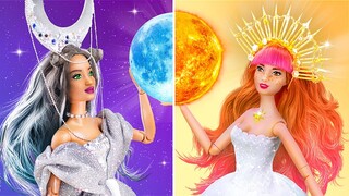 Cô Nàng Mặt Trời Vs Cô Nàng Mặt Trăng! 12 Mẹo Tự Làm Búp Bê Barbie