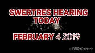 SWEARTRES HEARING AND STL TIP FEBRUARY 5 2019