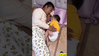 คลิปพ่อลูก น่ารักมาก พ่อเลี้ยงลูก! | ซะป๊ะ คลิป