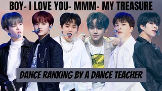 TREASURE Dance Ranking in every TITLE TRACK (ranked by a dance teacher w/ criteria) BOY-MY TREASURE