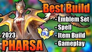 PHARSA BEST BUILD 2023 | TOP 1 GLOBAL PHARSA BUILD | PHARSA - MOBILE LEGENDS | MLBB