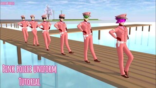 PINK POLICE UNIFORM TUTORIAL | SAKURA SCHOOL SIMULATOR