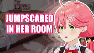 Miko Got Jumpscared in Her Own Room 【Hololive English Sub】