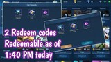 2 new Redeem Codes in mobile legends Hurry Up