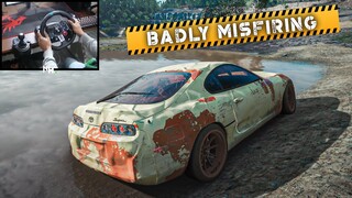 Rebuilding Toyota Supra Badly Misfiring - Forza Horizon 4 | Steering Wheel + Shifter