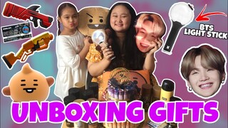 UNBOXING BTS GIFTS (BTS LIGHT STICK) BTS ARMY!! | OMG SUGA!!