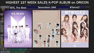 Highest 1st Week Sales by K-Pop Idols on Oricon (from 2003-2021)