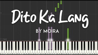 Dito Ka Lang by Moira synthesia piano tutorial + sheet music