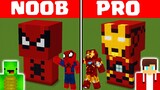 Minecraft NOOB vs PRO: BEST SUPERHERO HOUSE by Mikey Maizen and JJ (Maizen Parody)