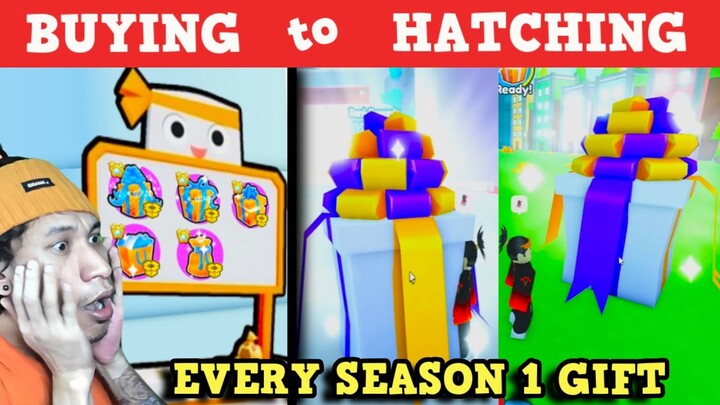 Every Season 1 Gifts (Buying And Hatching) In Pet Simulator X