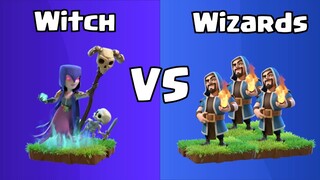 Every Level Witch VS Every Level Wizards | Clash of Clans