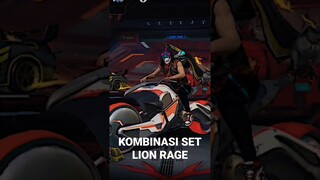 KOMBINASI SET LION RAGE #freefire #freefiremax #kombinasisetfreefire #freefireshorts #alok