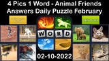 4 Pics 1 Word - Animal Friends - 10 February 2022 - Answer Daily Puzzle + Bonus Puzzle