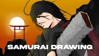 Samurai Drawing Anime Art style