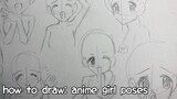 how to draw: anime poses | drawing tips | no timelapse | (2)